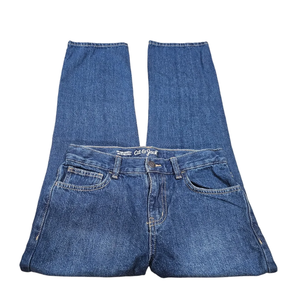 New Size 12 Relaxed Straight ‎ Denim Jeans By Cat And Jack